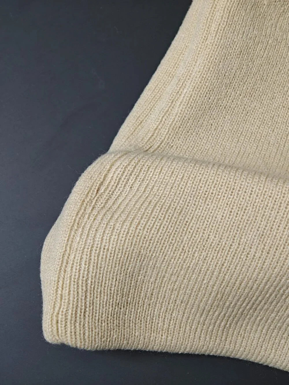 Supreme New Era Beige Red Logo Beanie
